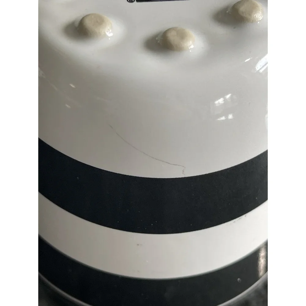 Ikea Ungdom Set Of 4 Black White Dots Stripes Ceramic Coffee Mugs READ